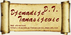 Đenadije Tanasijević vizit kartica